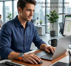 Smartwatch for T900 Ultra with Sleep Monitoring, Activity Tracking, Orange Sports Strap